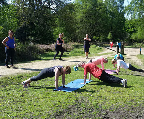 Wild Revive group fitness training in the New Forest near Ringwood Hampshire